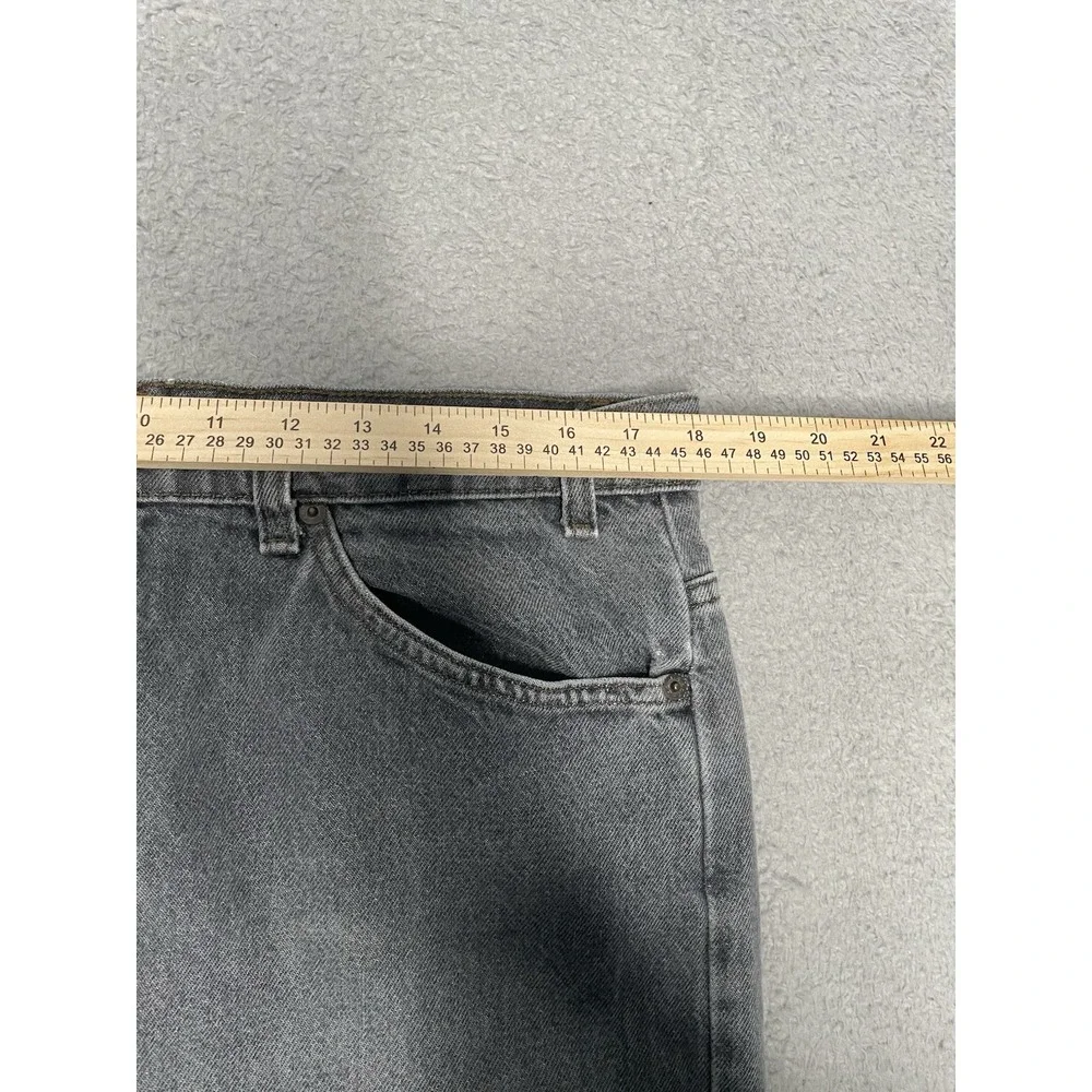 Vintage Levis 505 Jeans Mens 38x32 Black Denim Regular Fit Straight Leg USA Made